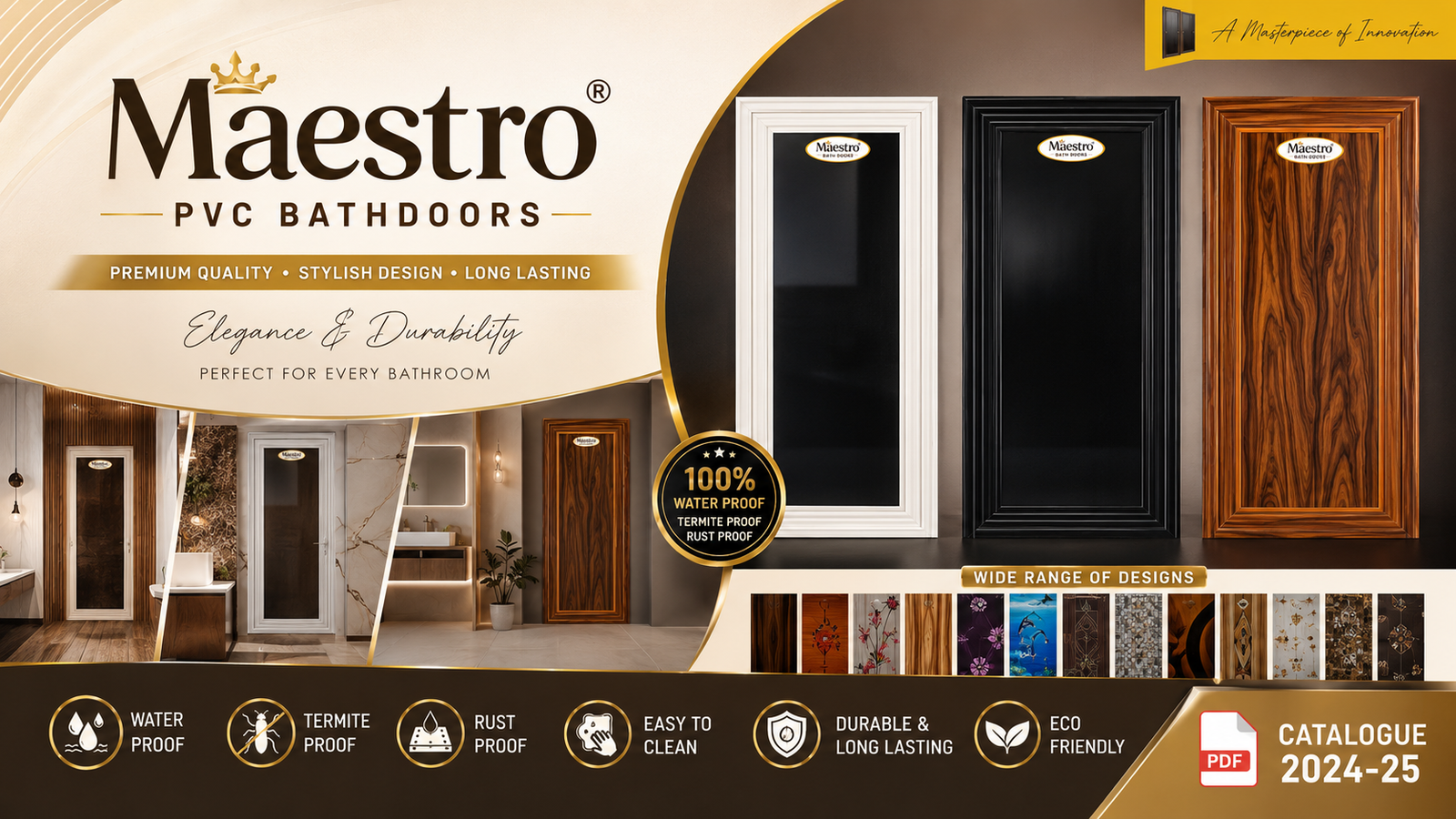 Maestro PVC Bathdoors